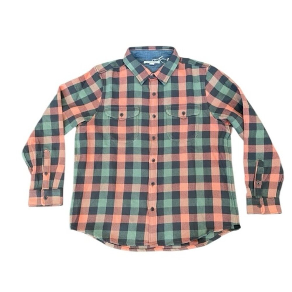 New Outerknown Check Pattern Button Down Blanket … - image 1